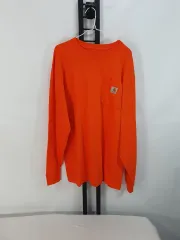 Carhartt カーハート ロングスリーブ ポケット 長袖Tシャツ オレンジ m