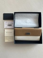 未使用品 箱付き BVLGARI ブルガリ 長財布 サークル金具 ベージュ 希少