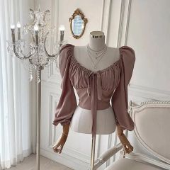美品✨YOKO CHAN ♡ ティアドロップパフスリーブ フリル ブラウス38