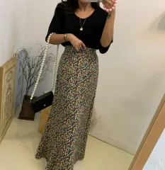 ロングフラワースカート