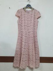 美品♡希少42】ローズティアラ ケミカルフラワーレースフレア