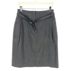 MAX MARA マックスマーラ ベルト パータン 春 夏 スカート ダークグレー 34 (HU38216)のサムネイル