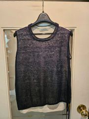 ISSEY MIYAKE HaaT金属繊維入りノースリーブニットベスト サイズ2