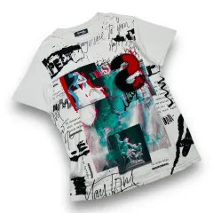 デシグアル S MANIAC 石像 グラフィック アート 半袖 Tシャツ