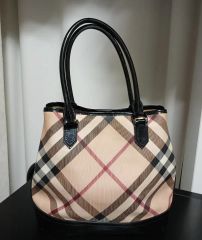 9/1迄出品) BURBERRY トートバッグコーティングキャンバス バーバリー