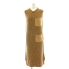 バーバリー BURBERRY 8044737 ロゴポケットデザインカシミヤニットワンピース XS 茶 /MI ■OS ■SH