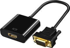 VGA HDMI 변환 어댑터 케이 3.5 mm오디오 잭 첨부 HDMI 케이블 VGA(수) to HDMI(암) 변환 어댑터 VGA->HDMI 출력 VGA HDMI 출력 VGA HDMI 변환 케이블 안정 출력 1080P ...