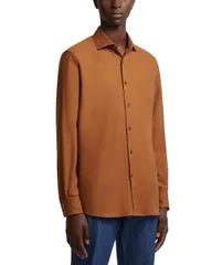 ゼニア メンズ トップス シャツ レギュラーフィット ボタンダウン ダウン Zegna Cashco Regular Fit Button Down Shirt Medium Brown ブラウンのサムネイル