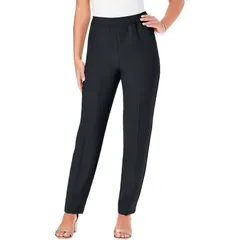 ロアマンズ レディース ボトムス カジュアルパンツ プラスサイズ トール Roamans Womens Plusize Tall Classic Bend Over Pant Black ブラック