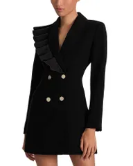 アリスアンドオリビア レディース トップス ワンピース ミニ ブレザー Alice and Olivia Latoya Blazer Mini Dress Black ブラック