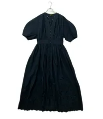 ドゥロワー 半袖ワンピース 刺繍 フロントボタン レース ロング エンブロロングワンピース 6526-299-0990 レディース SIZE 36 (XS) Drawer