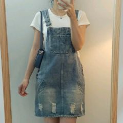 DANTON♡ジャンパースカート オーバーオール デニムスカート 36 - メルカリ