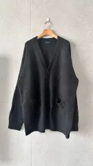 新品 6XL メンズ レディース Vネック ブラック オーバーサイズ カーディガン オーバーサイズ 5XLのサムネイル