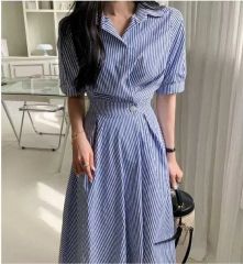 未使用級 JENNE ストライプ オードリー エアリー サマーコットン