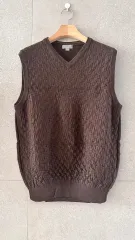 モヘア100 ウール ブラウン BEST ベスト Vネック ジョンハン