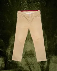 L EDWIN MADE IN JAPAN リラックス フィット ジャージ コットン パンツ ベージュ