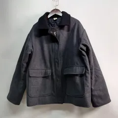レディース チャコール ウール ジャケット ポケット デザイン 105 サイズ 冬 510014