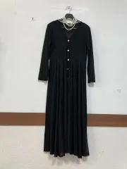 EGOIST エゴイスト ユニーク ニット ロング カーディガン マキシ セミシースルー フレア