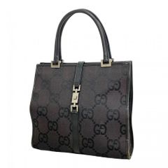 GUCCI グッチ GGキャンバス ジャッキー ハンドバッグ ブラック - メルカリ