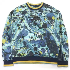 極美品□DOLCE&GABBANA ドルチェ＆ガッバーナ G9WI8Z 黒タグ マーブルプリント DGロゴ金具 長袖Ｔシャツ スウェットシャツ ブルー系 44 イタリア製 正規品 メンズのサムネイル