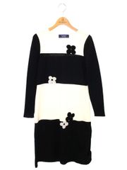 美品 エムズグレイシー ニットワンピース 38 黒✖️白 - メルカリ