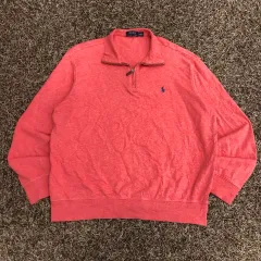 L ポロ ラルフローレン ハーフジップ コットン ロングスリーブ