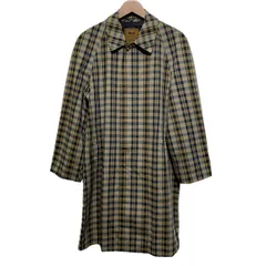 【中古】　Kent　VAN　ステンカラーコート　ロングコート　コート　アウター　チェック　フロントボタン　サイドポケット　古着　/0136のサムネイル