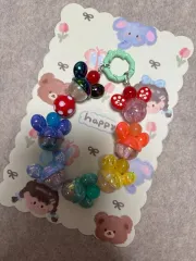 ミッキーヘアー型 スクラップ キーホルダー