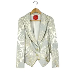 VIVIENNE　WESTWOOD　RED　LABEL　ヴィヴィアンウエストウッド　レッドレーベル　12-01-441020　ボタニカル　ジャガード　テーラードジャケット　サイズ40　ゴールドのサムネイル