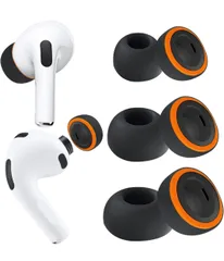 ★KASOTT AirPods Pro 3 用 イヤーピース シリコン+低反発形状記憶フォーム (第3世代対応) イヤーチップ 脱落防止 フィット感 柔らかく快適 遮音性 イズ低減 音質向上 滑り止め  (ブラック, S/M/Lサイズ 各1組)