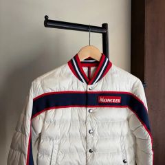 超希少 MONCLER モンクレール スターキルティング レザー切替ダウン 3 