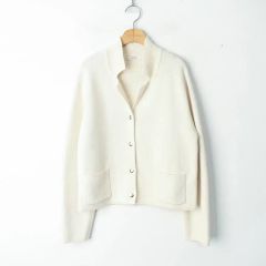 美品 SOÉJU ラクーン混Vネックニットカーディガン アイボリー M - メルカリ