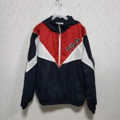ラ210 FILA フィラ ユニセックス ヘリテイジ カラーブロック Anorak（アノラック） ウィンドブレーカー Sのサムネイル