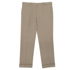 極美品▲HERMES エルメス PN382 ウール100％ ノータック トラウザーズ スラックス パンツ ベージュ 54 イタリア製 正規品 メンズのサムネイル