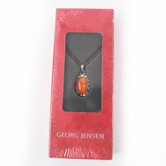 ジョージジェンセン 2001 イヤーペンダント AG925 アンバー（琥珀