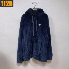 105 GUESS ゲス ネイビー フリース フーディー ジップアップ ジャケット アウターのサムネイル