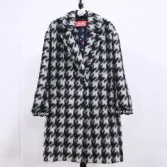 ラブレス チェスターコート 千鳥格子 ウール アンゴラ混 ベルベット