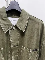 Calvin Klein オリーブ オーバーサイズ デニム ジャケット L