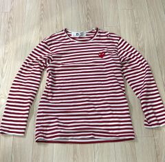 コムデギャルソン 赤ボーダー Tシャツ(ロンT) - メルカリ