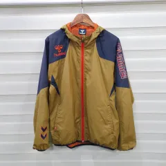 ヴィンテージ Hummel ウィンドブレーカー フードジップアップ ジャケット - L