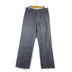 CUSHMAN　クッシュマン　22686　BLACK　CHAMBRAY　TROUSERS　ブラックシャンブレー ワイドトラウザー　ワイドストレート　デニムパンツ　サイズW32×L33　グレーのサムネイル