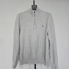 極美品】エムシーエム 長袖ポロシャツ ハーフジップ エメラルドブルー 