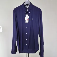 新品 LACOSTE M-L スリムフィット シャツ M-長袖-658