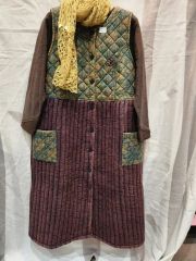 AS KNOW AS オオラカ 柄フリルたくさん レッド ワンピース 3サイズ