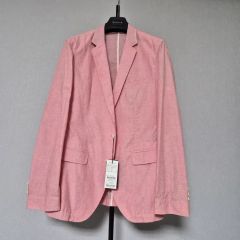 L相当✨ メンズビギ テーラードジャケット リネン レーヨン ピンク 