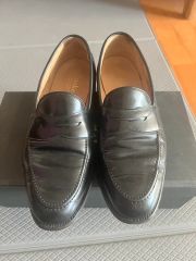 フラテッリ ロセッティ ローファー リザード 黒 純正シューツリー付き 