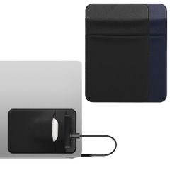 kwmobile 2x Protective Sleeve for SanDisk Portable SSD, Samsung T7, Crucial X8, HDD - SSD Case, External SSD Case, Portable SSD 13x8.3cm - Black/Navy