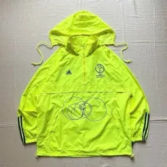 2002年開催　日韓W杯限定品　ワールドカップ　old adidas　オールドアディダス　両面プリント　パフォーマンスロゴ　アノラック　プルオーバー型ナイロンジャケット　シェルジャケット　Y2K　テック　world cup model nylon jacket