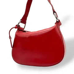 GUCCI グッチ レザー ショルダーバッグ レッド シルバー金具 0012058 クロスボディ レディース D6