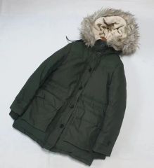 ラコステ LACOSTE フード脱着ダウンコート ベージュ ロングダウン